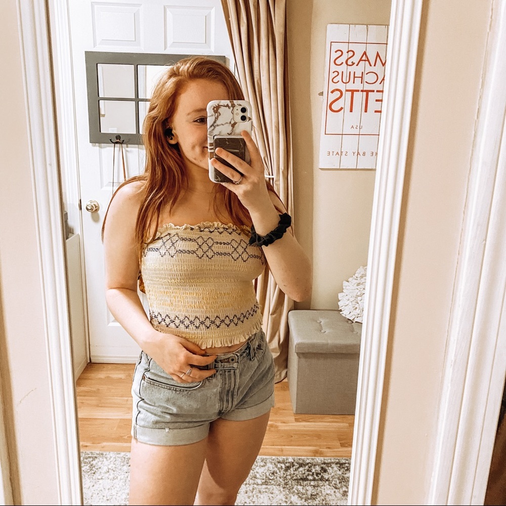 Urban Outfitters Smocked Tube Top